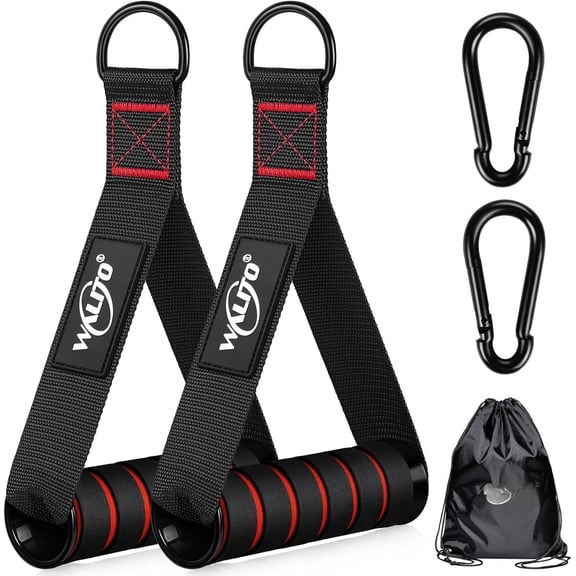 Exercise Handles, Replacement Machine Attachments for Gym Equipment, Pulley System, Pilates, Resistance Bands, Strength Trainer, Heavy Duty Working Out Handles
