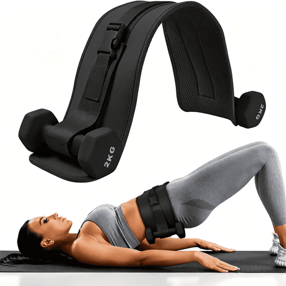 Thickened Wide Exercise Hip Thrust Belt, Anti-Slip Padded Support for Dumbbells Kettlebells Weight Plates, Home Gym Workout Accessory