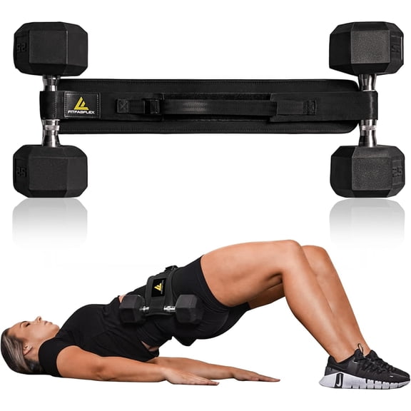 Exercise Hip Thrust Belt for Weights, Glute Workout Equipment, Adjustable Dumbbells, Trainer Home Workouts with Extra Padding, Booty Builder
