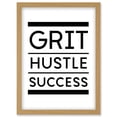 thumbnail image 1 of Exercise Inspiration Grit Hustle Respect Exercise Workout Gym Decor Artwork Framed Wall Art Print A4, 1 of 4