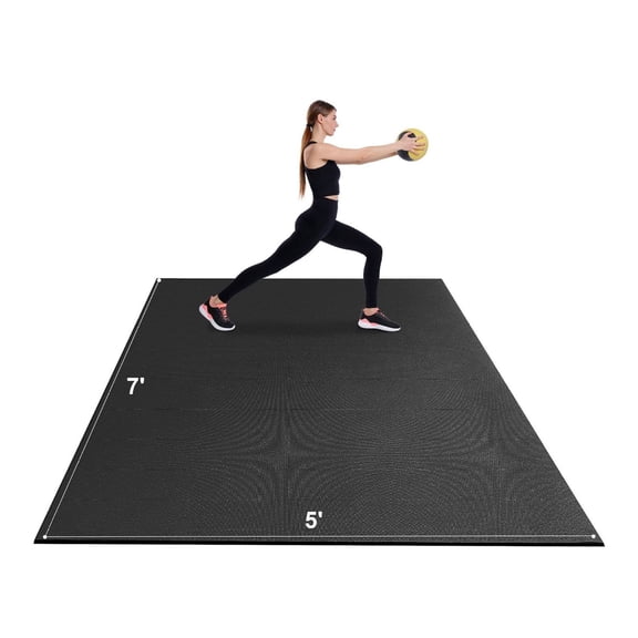 Exercise Mat 7x5ft, Non Slip Yoga Mat for Floor Workout