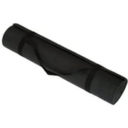 Exercise Mat For Fitness, Pilates and Workout With Carrying Strap By Wakeman Fitness (Black)