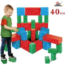 Exercise N Play Cardboard Building Blocks (40 Pieces)