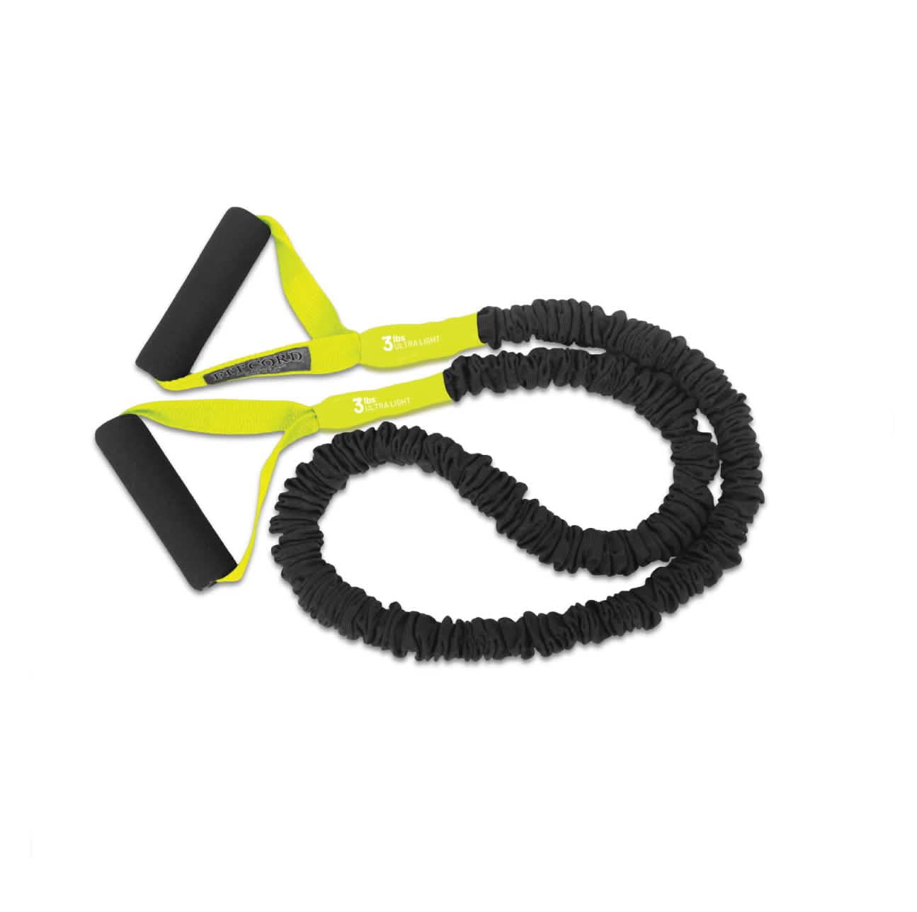Exercise Resistance Band with Handles -FitCord Ultra Light (3lb Yellow)