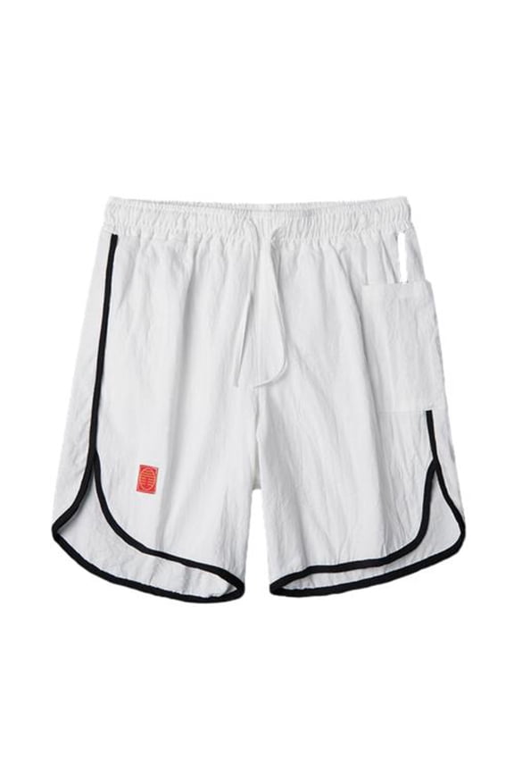 Exercise Shorts Mens Men Workout Short Men's Loose Shorts Mens Elastic Shorts Active Shorts Men Men's Workout Shorts Cheap Shorts for Men, White, L