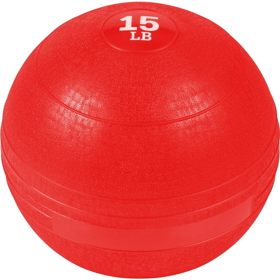 Exercise Slam Medicine Ball By Trademark Innovations (Red, 15 Lbs.)