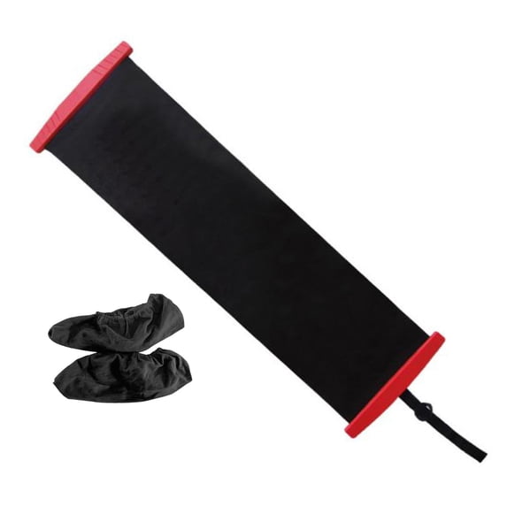 Exercise Sliding Mat Yoga Durable Glide Plate Multifunctional Skating Board Sliding Board for Fitness Leg Core Training Exercise Black 180mx50cm
