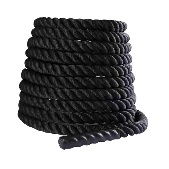 Exercise Training Heavy Ropes for Trainings Home Improves Strength 38mmx2.8m Black