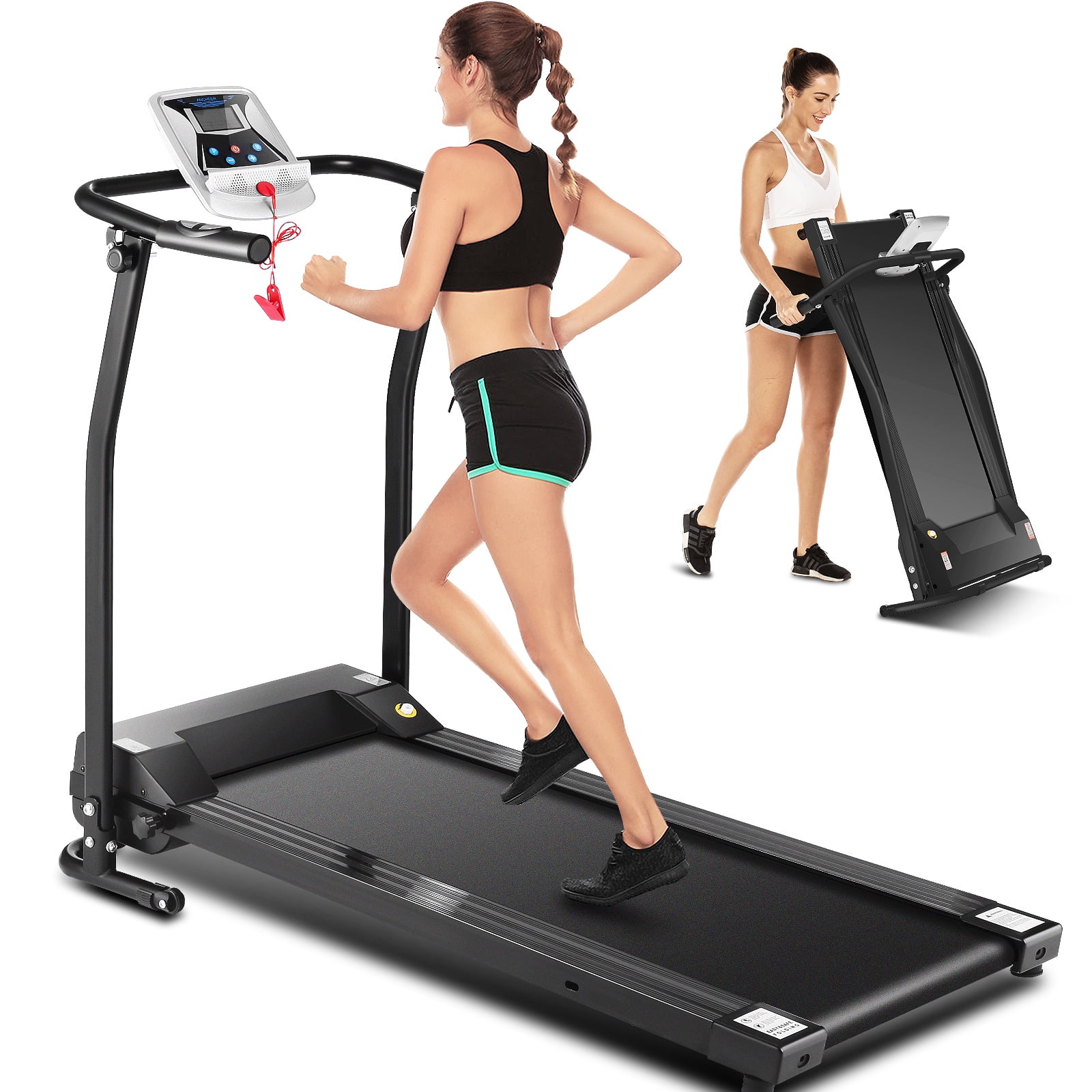 Exercise Treadmill with Incline, Folding Treadmill for Home with 5" LCD