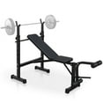 thumbnail image 1 of Exercise Weight Bench, Fitness Bench Press Set with Squat Rack and Bench for Home Gym Full-Body Workout Training, 1 of 7