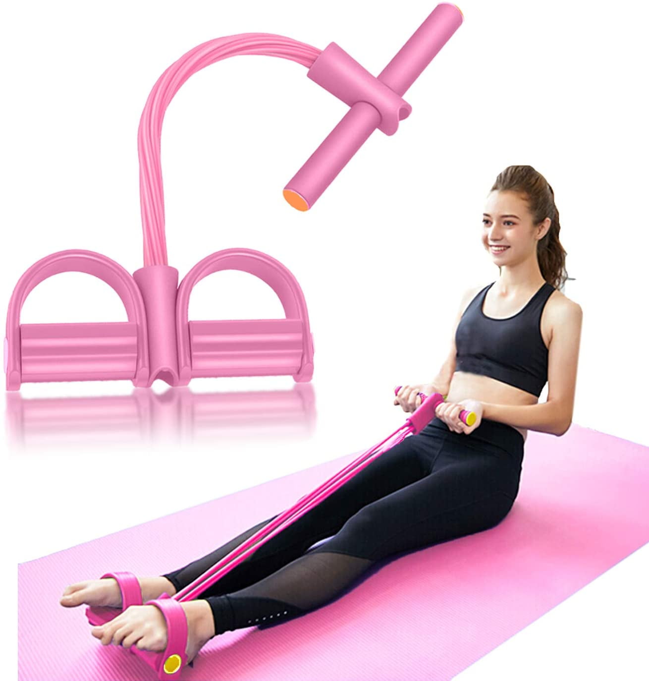 Exercise Workout Band Set, Pedal Resistance Bands with Handles
