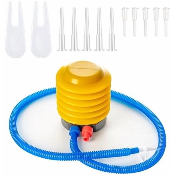 Exercise Yoga Ball Pump with Plug Replacement Air Stopper Plug Pin Adapter Kit Manual Foot Pump for Fitness Ball Pilates Swiss Balance Stability Balls Gym Outdoor Home