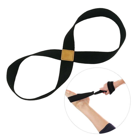 Exercise Yoga Tension Band Unlimited Stretch Band Gym Rope Fitness Waist Leg Yoga Stretch Strap Yoga Strap Belt Black