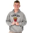 thumbnail image 1 of Exercise You Said Extra Fries Foodie Hoodie Sweatshirt Women Men Brisco Brands M, 1 of 6