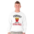 thumbnail image 1 of Exercise You Said Extra Fries Foodie Unisex Plus Fleece Graphic Sweatshirt Brisco Brands 2X, 1 of 5