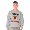 thumbnail image 1 of Exercise You Said Extra Fries Foodie Unisex Plus Fleece Graphic Sweatshirt Brisco Brands 4X, 1 of 5