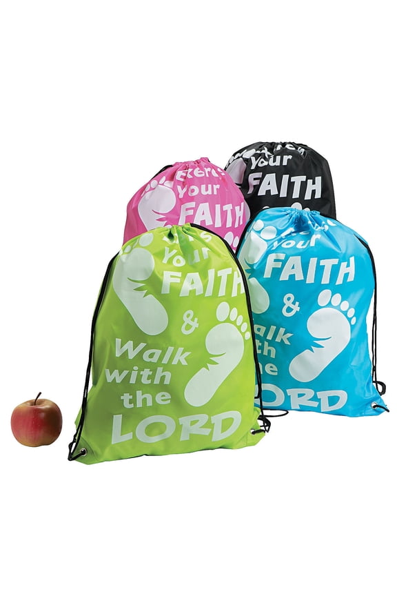 Exercise Your Faith Backpack - Favor Bagss - 12 Pieces
