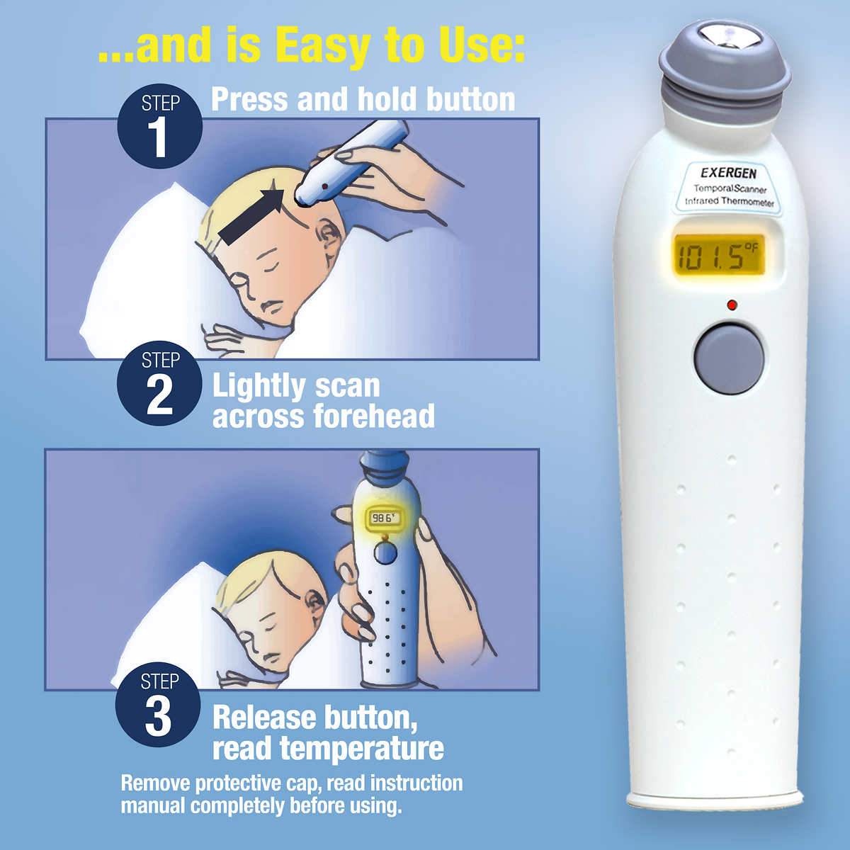 Exergen Smart Glow Temporal Artery Thermometer - image 1 of 5