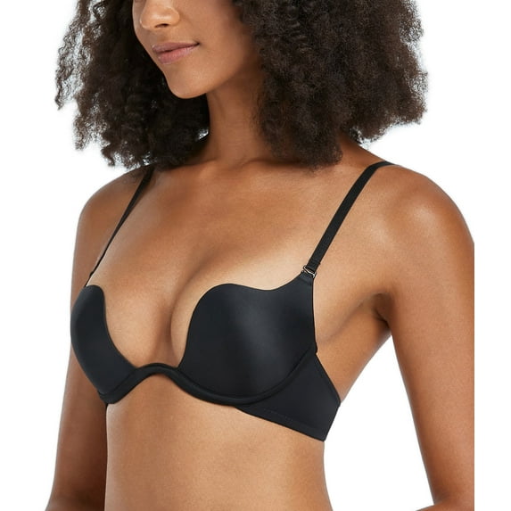 Exerin Women's Deep Plunge Push Up Low Cut Underwire Convertible Bra