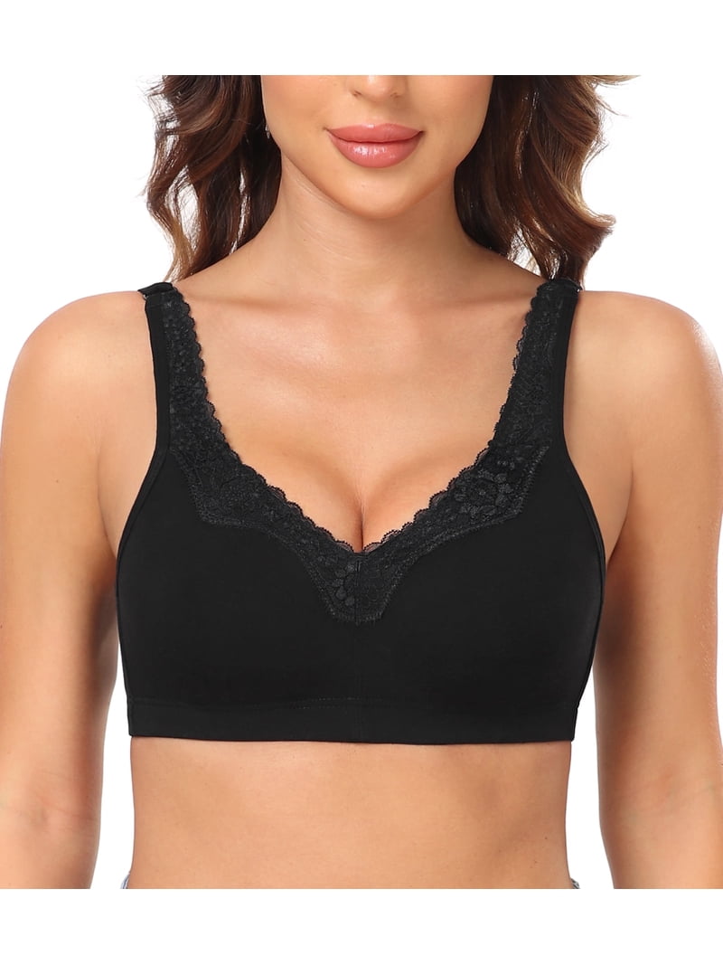 Salsation Cotton Bra サイズS Exerin Women's Cotton Bra, Size 42DD, Wirefree, Full Coverage
