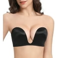 thumbnail image 1 of Exerin Women's Strapless Bras Underwire Anti-Slip Padded Multiway Push Up Bra(Black,38B), 1 of 6