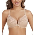 thumbnail image 1 of Exerin Racerback Full Figure Underwire Women's Front Close Bra Seamless Unlined Bra(Beige,40D), 1 of 6
