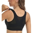 thumbnail image 1 of Exerin Women's Back Support Front Closure Bra Full Coverage Non Padded Wirefree(Black,38C), 1 of 6