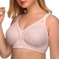 thumbnail image 1 of Exerin Women's Full Coverage Plus Size Comfort Double Support Unpadded Wirefree Minimizer Bra(Pink,48DDD), 1 of 8