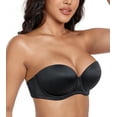thumbnail image 1 of Exerin Women's Push Up Strapless Bras Underwire Padded Multiway Convertible Bra(36B,Black), 1 of 9