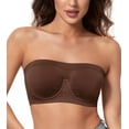 thumbnail image 1 of Exerin Women's Strapless Bra Non Padded Underwire Bandeau Minimizer MultiWay Plus Size Bras(Coffee,XXL), 1 of 5
