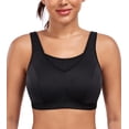 thumbnail image 1 of Exerin Women's Wireless Full Coverage High Impact Plus Size Supportive Sports Bra(34G,Black), 1 of 7