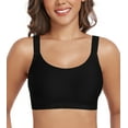 thumbnail image 1 of Exerin Women's Wireless Bras Full Coverage Seamless Comfort Bra(Black,XXL), 1 of 6