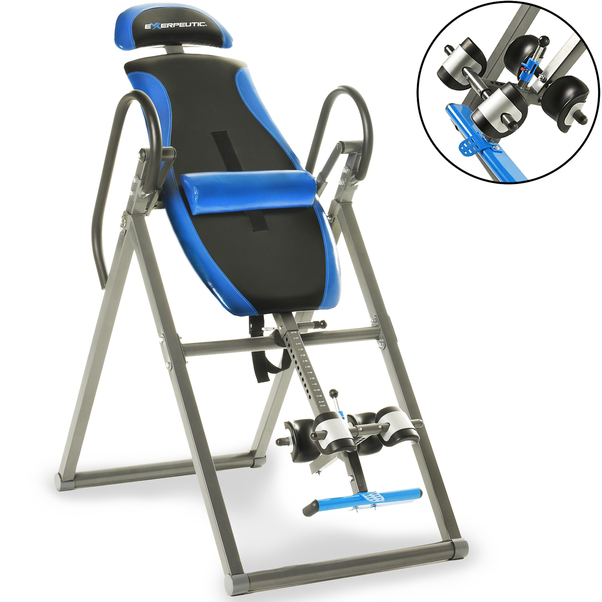 Exerpeutic 150L Triple Safety Locking Inversion Table with Secondary Auto Safety Lock, Visual Lock Indicator and Lumbar Pillow - image 1 of 5