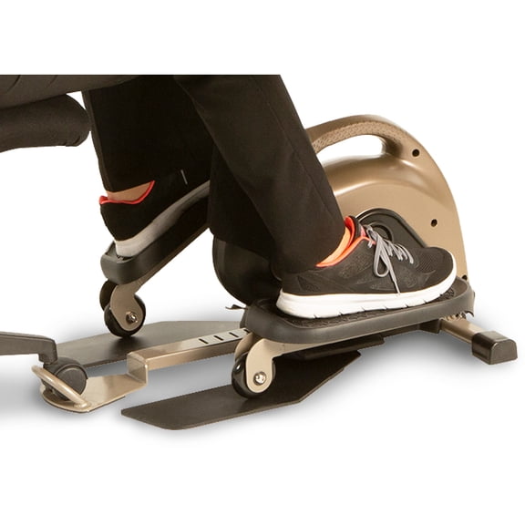 Exerpeutic 900E Exerwork No Impact Bluetooth Under Desk Elliptical Trainer with Extendable Chair Hook and MCF App