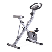 Exerpeutic Exercise Bike, Foldable Magnetic Upright with Heart Pulse Sensors and LCD Monitor, Cardio Fitness, 300lbs Weight Capacity