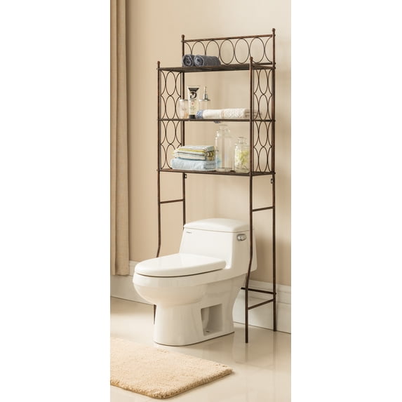 Pilaster Designs Exeter 3-tier Metal Bathroom Storage Spacesaver in Copper