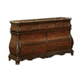 Exeter 7-drawer Dresser with Marble Top Dark Burl - Walmart.com