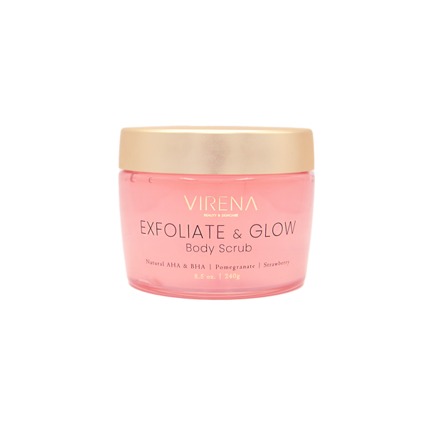 Exfoliate & Glow Body Scrub by Virena, AHA & BHA Remove Dead Skin