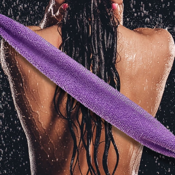 Exfoliating Back Scrubber Belt - Extra Long 31" Mesh Bath Scrubber with Handles for Deep Cleaning, Quick Dry & Smooth Skin