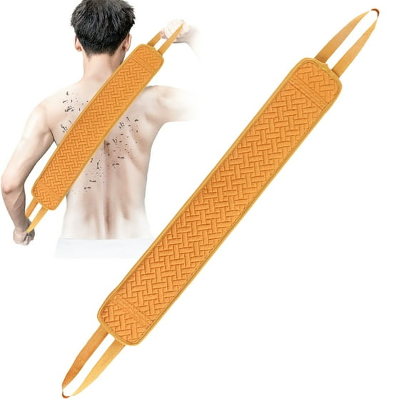 Exfoliating Back Scrubber for Shower Back Washer for Shower for Women Men Shower Back Scrubber Shower Essentials Back Brush for Shower Exfoliating Washcloth Deep Clean Body Brush for Showering Yellow