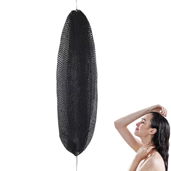 Exfoliating Back Scrubber Towel for Shower - Long Gentle Exfoliation Bath Towel for Full Body Cleanse, Soft Skin, Quick Dry