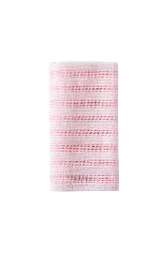 Exfoliating Back Scrubber for Shower, Long Nylon Bath Towel Body Scrub Cloth for Skin Deep Cleaning and Massage, Pink