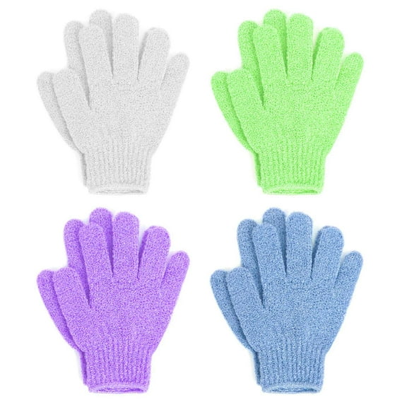 Exfoliating Bath Gloves, Pack of 4