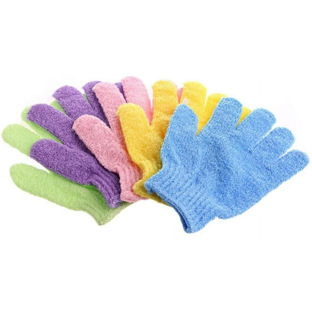 Exfoliating Bath Gloves for Body Scrub Exfoliator 4 Pairs