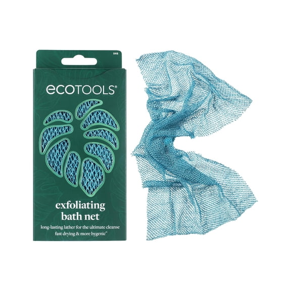 Exfoliating Bath Net, Inspired By African Net Sponge, Exfoliates & Cleanses Whole Body, Flexible Reusable, Eco-Friendly Body Scrubber, Vegan Cruelty-Free, 1 Count