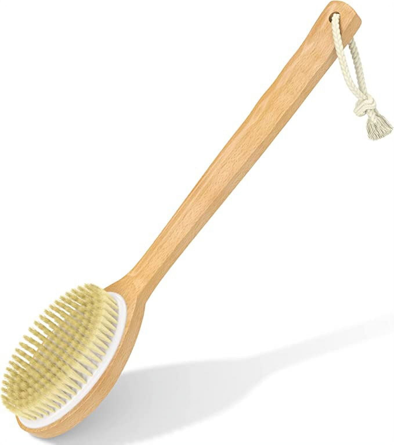 Exfoliating Body Scrubber Shower Brush with Long Handle