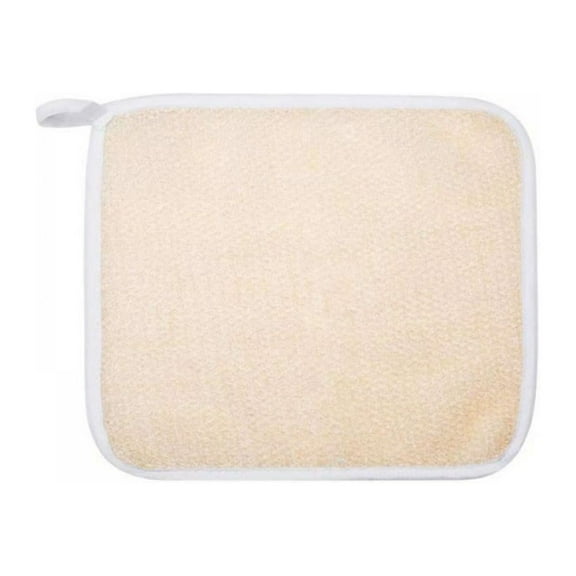 1 Pieces Exfoliating Face and Body Wash Cloths Towel Weave Bath Cloth Exfoliating Scrub Cloth Massage Bath Cloth for Women and Men (Beige)