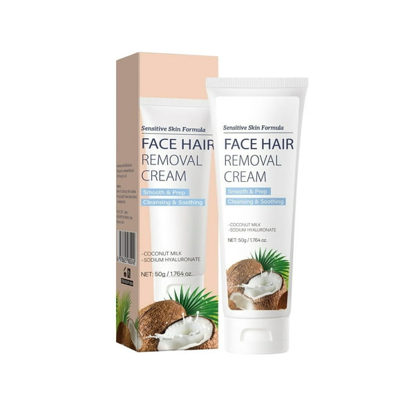 Exfoliating Facial Hair Removal Cream for Women - omen's Facial Hair Remover For Gentle & Smooth Skin, Womens Facial Hair Remover, Easy Use, For All Area