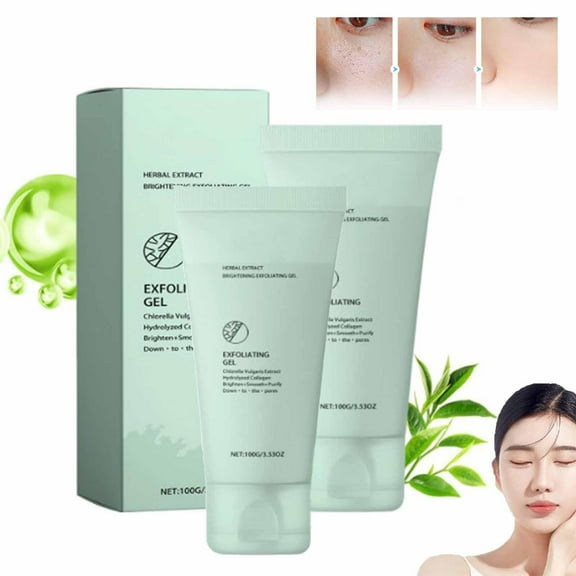 Exfoliating Gel, Peeling Gel, Purifying Exfoliating Gel, Deep Cleansing Exfoliating Face Scrubber Gel（2Pcs）