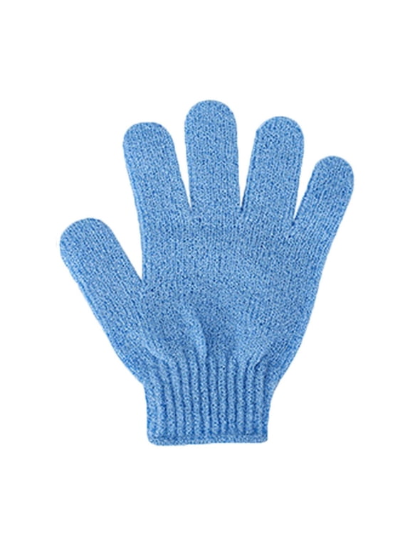 Exfoliating Glove for Body Scrub, Dead-Skin Removal Bath Glove, Deep Cleansing Shower Exfoliator, Reusable Nylon Bathing Tool for Smooth Skin - Blue